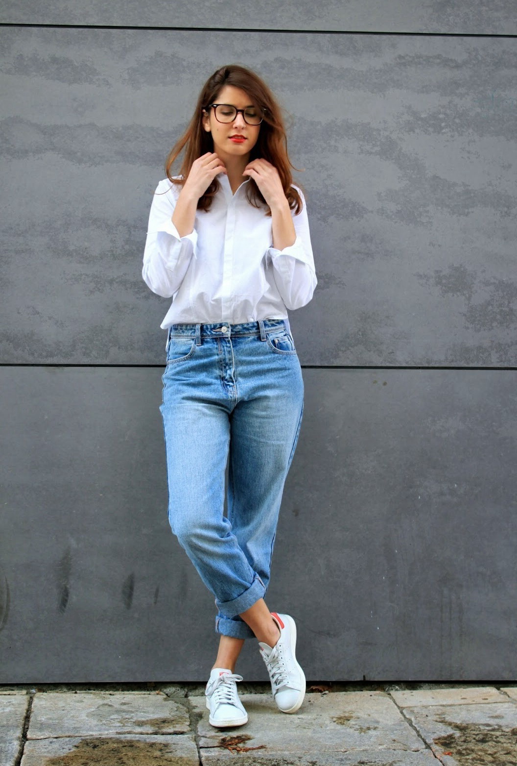 button up mom jeans