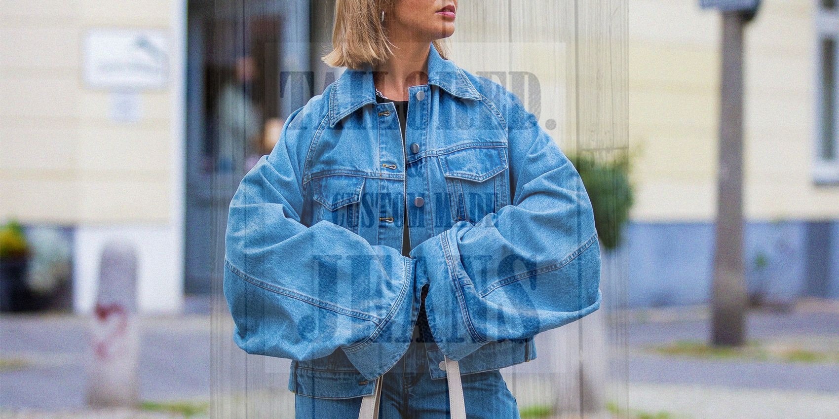 The High-Low Look: How to Style an Oversize Denim Jacket with Tailored Pants